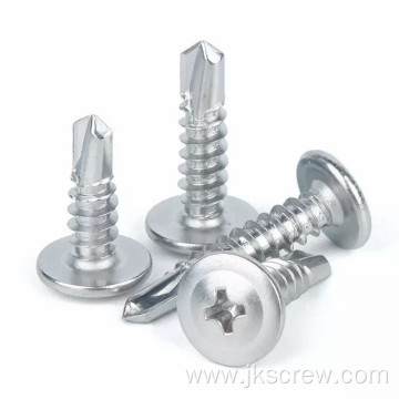 Wafer Head Zinc Plated Drilling Screw